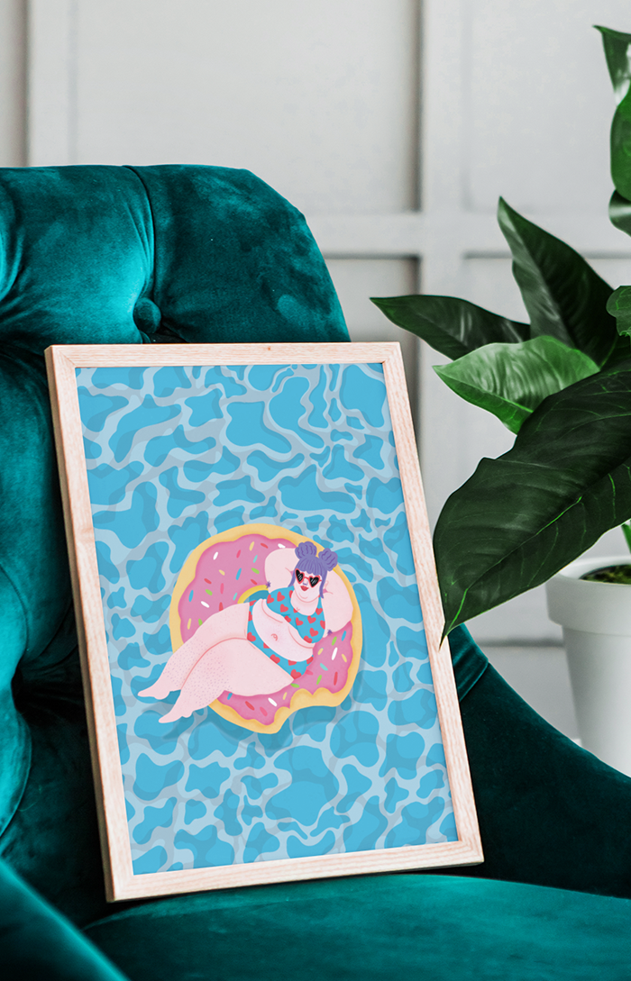 Art print - Donut floatie