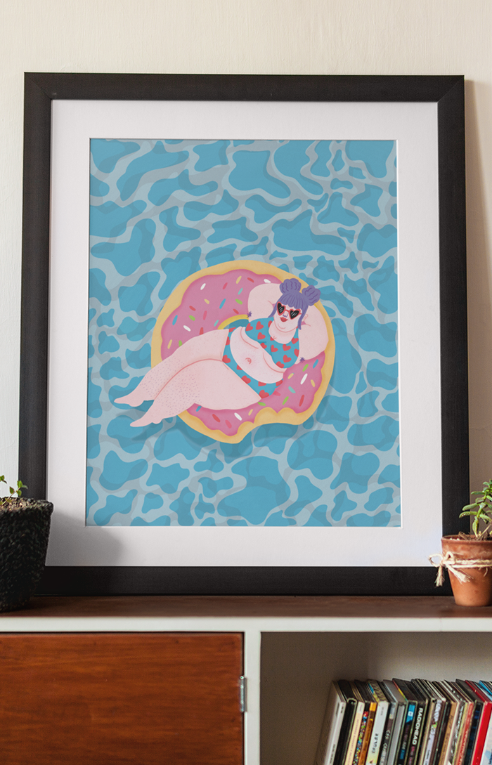 Art print - Donut floatie