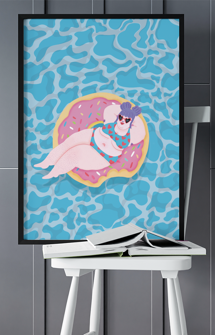 Art print - Donut floatie