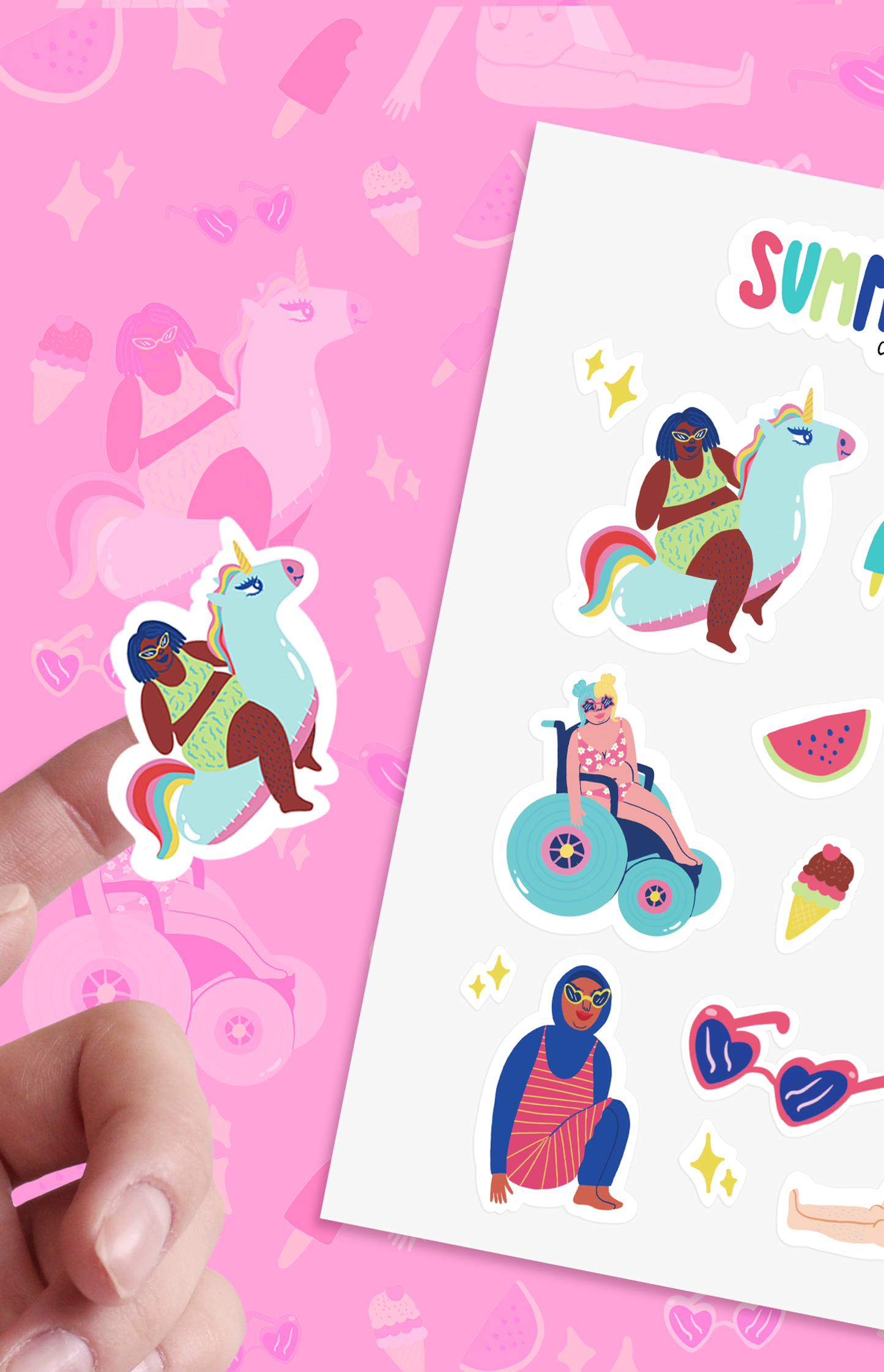 Foglio di adesivi - Summer fun