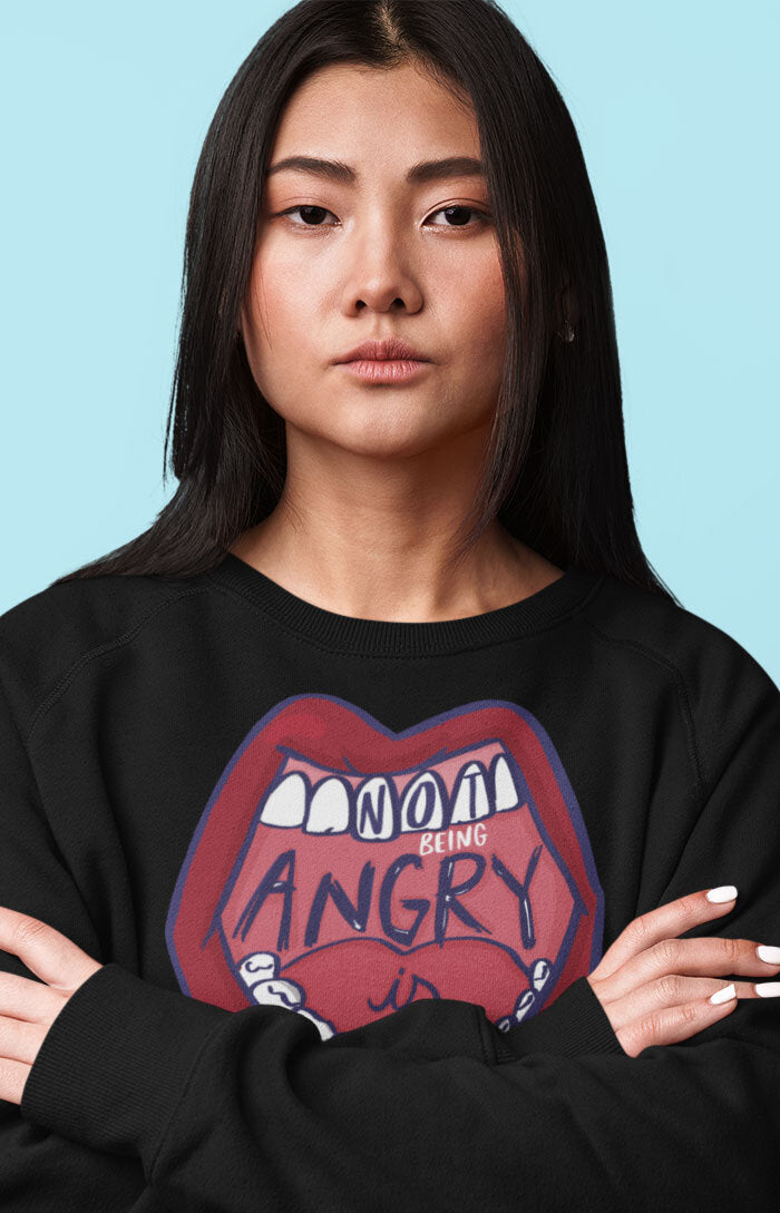 Unisex crewneck sweatshirt - Not being angry is privilege
