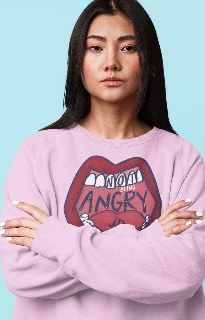 Unisex crewneck sweatshirt - Not being angry is privilege