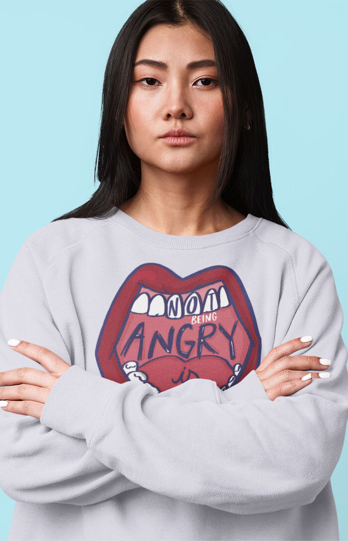Unisex crewneck sweatshirt - Not being angry is privilege