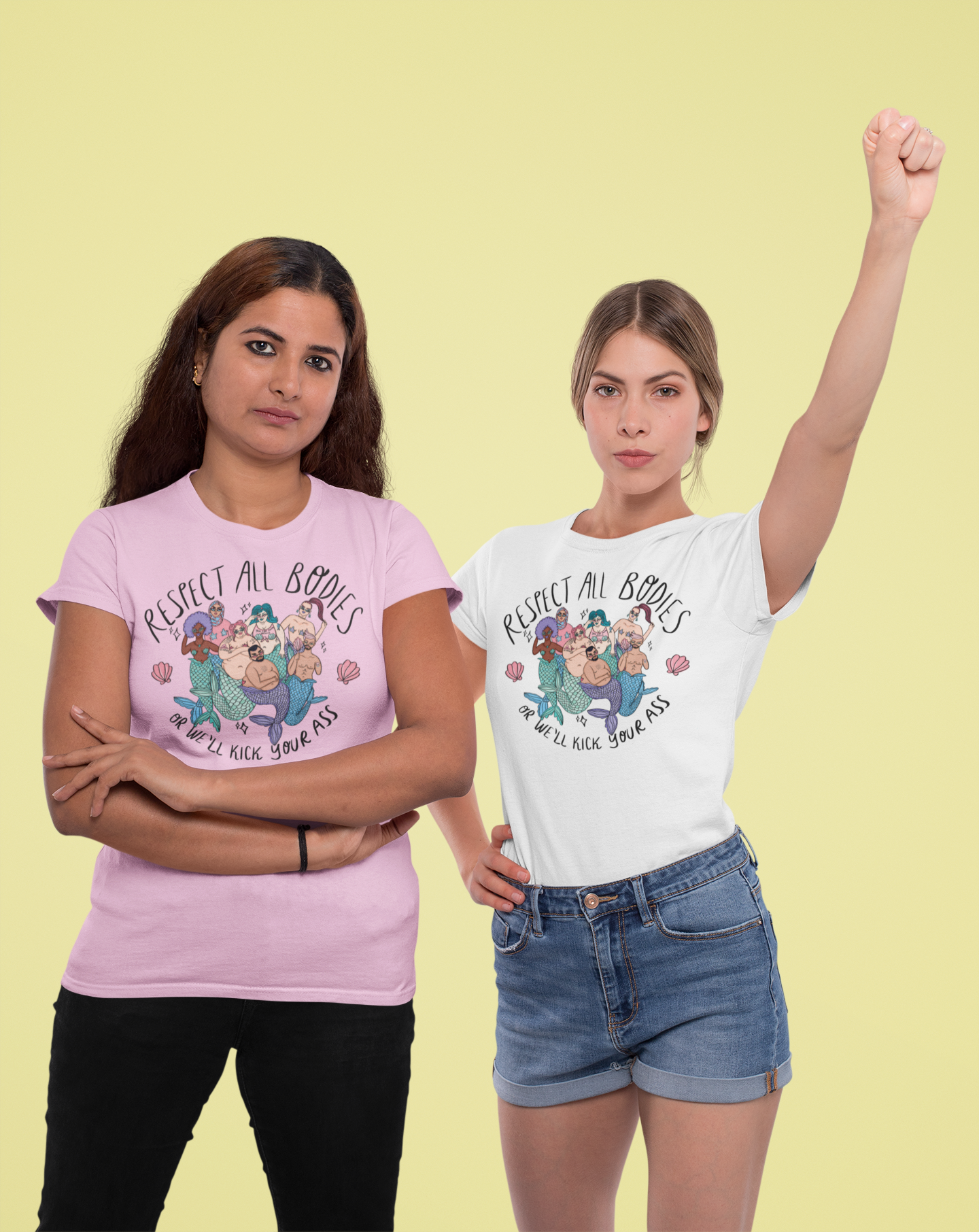 Body Positive Mermaids - T-shirt unisex in cotone biologico