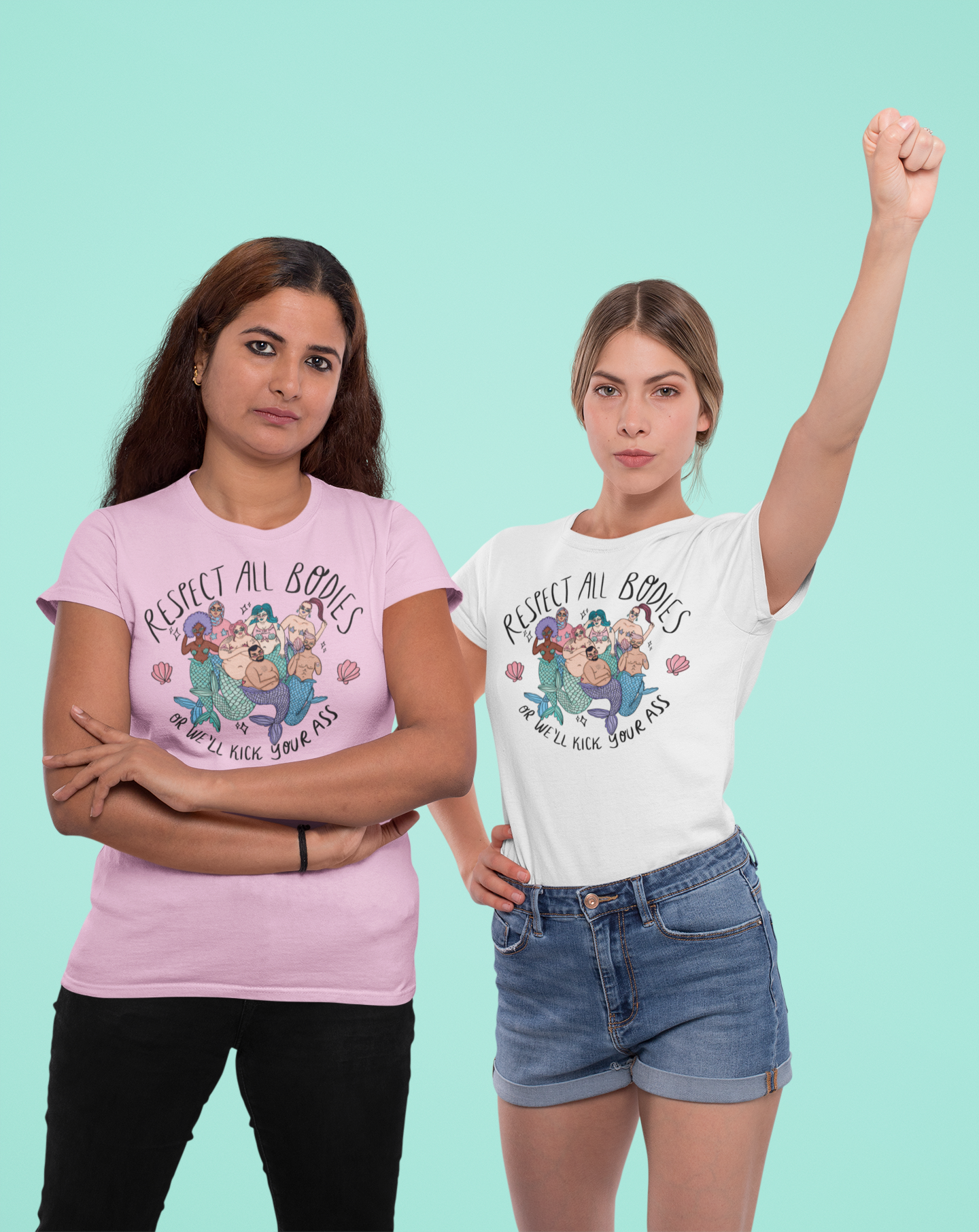 Body Positive Mermaids - T-shirt unisex in cotone biologico