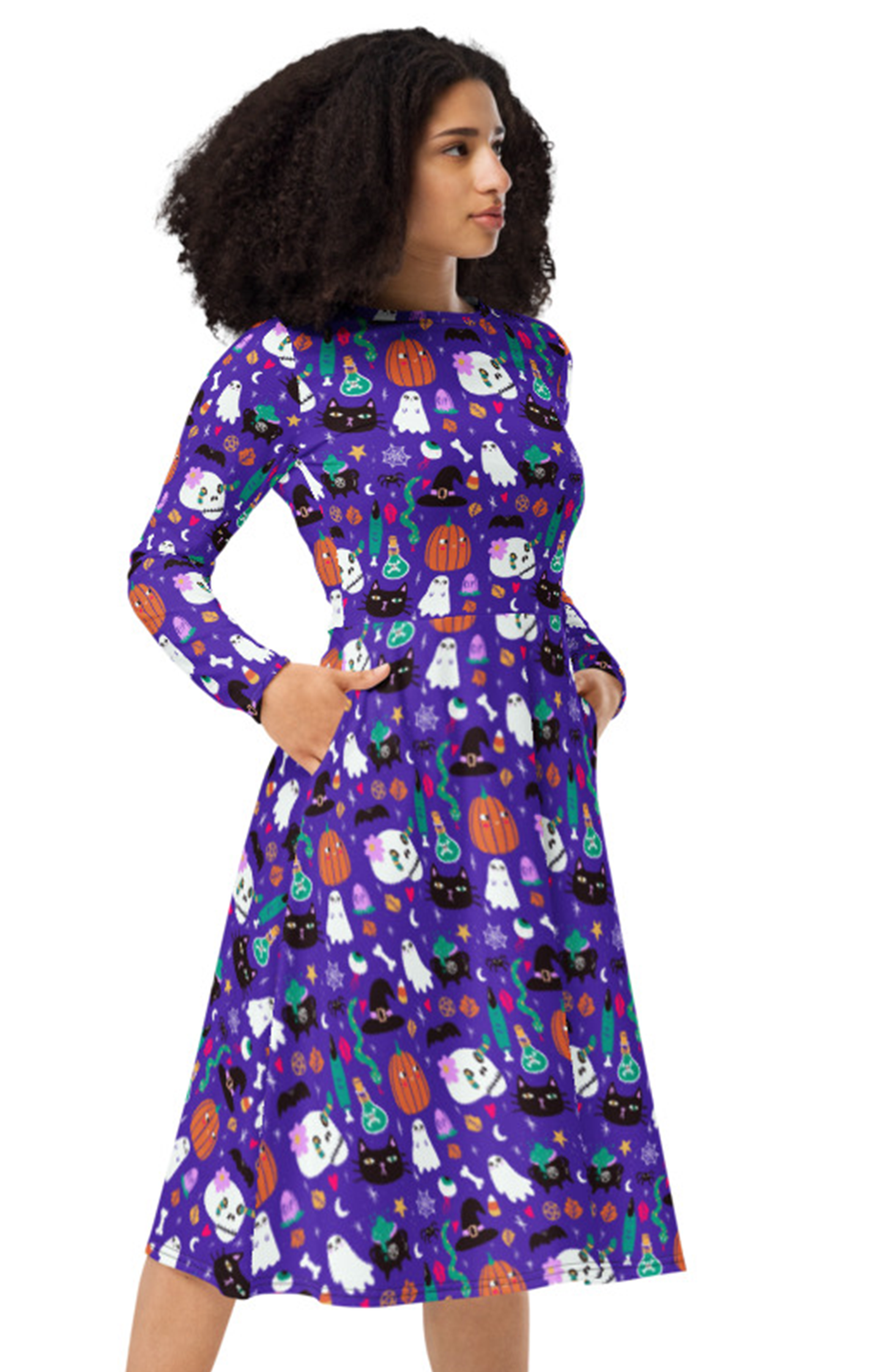 Vestito a maniche lunghe con tasche - Spooky
