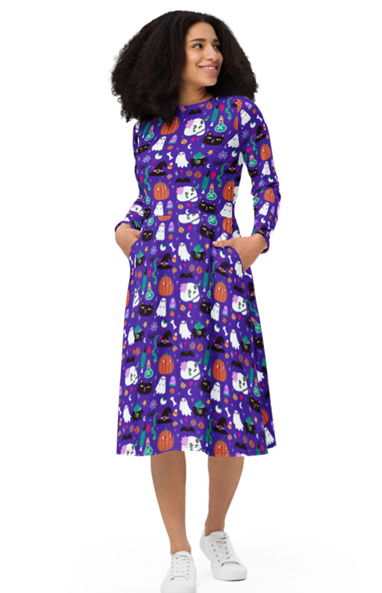 Vestito a maniche lunghe con tasche - Spooky
