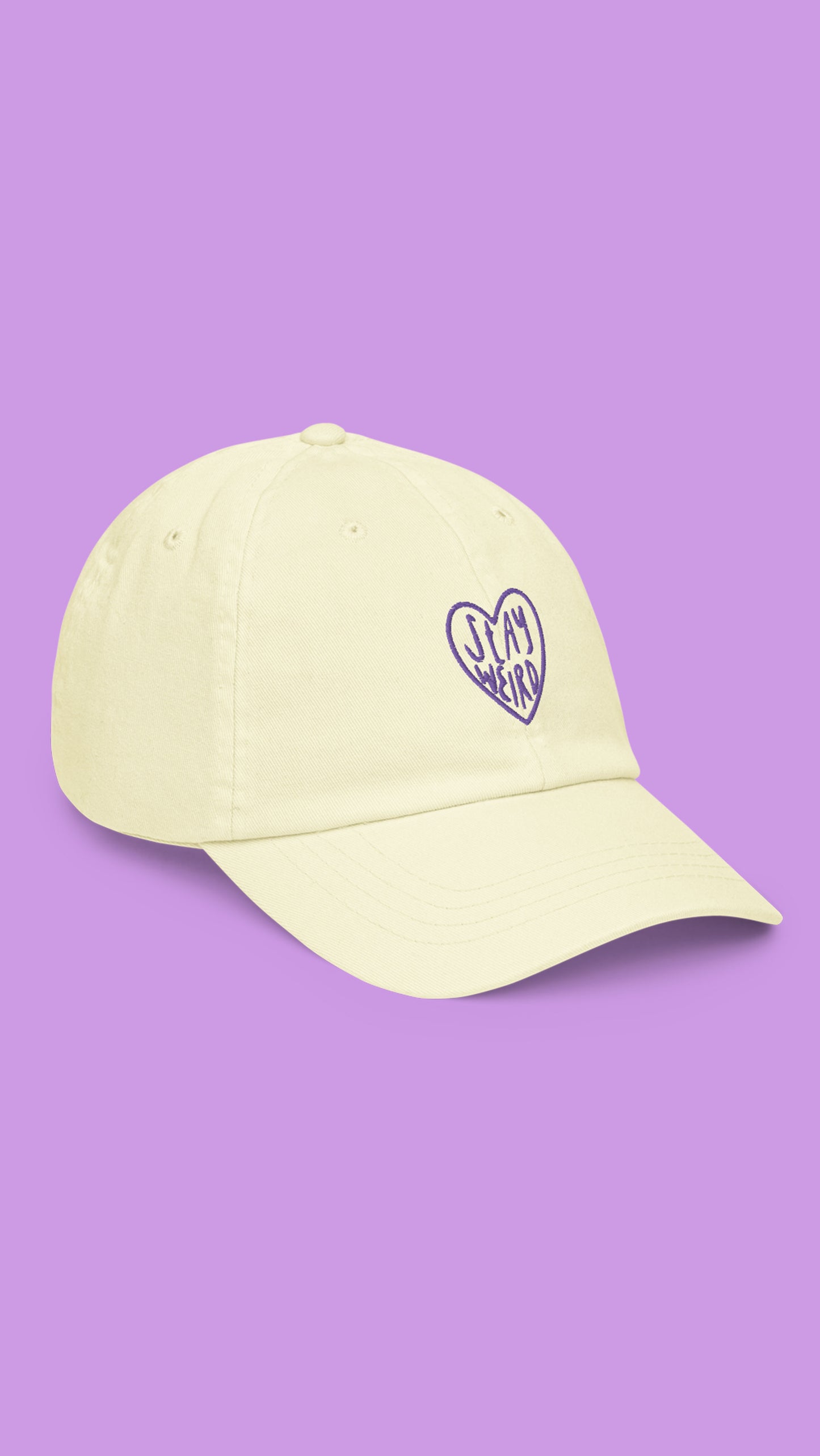 Stay weird - cappellino ricamato pastello