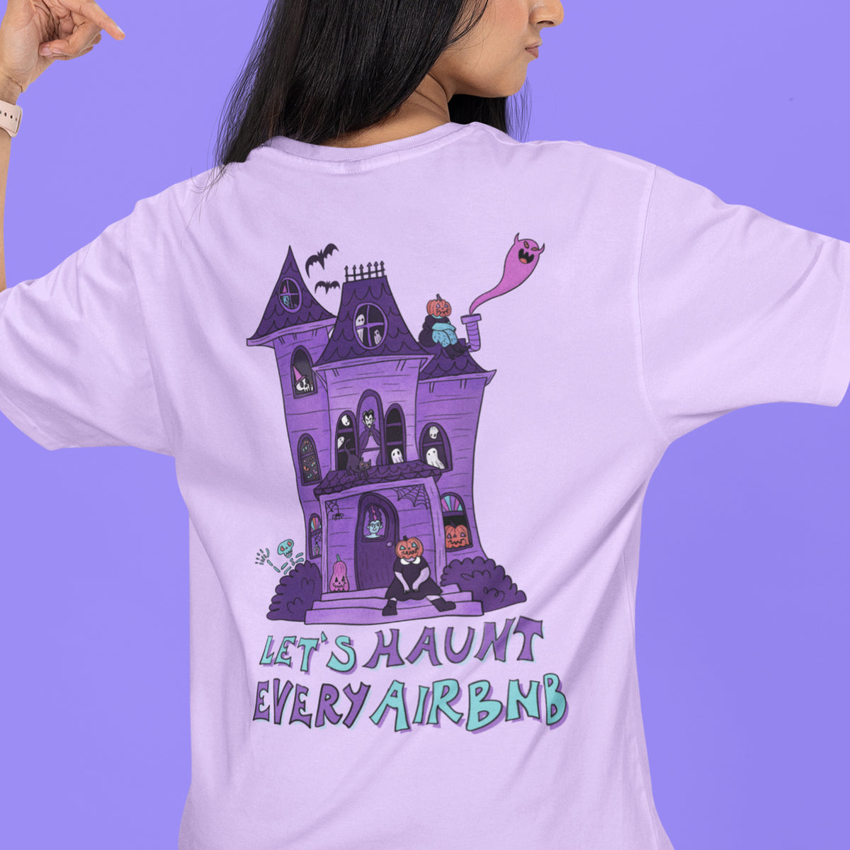 Infestiamo gli airbnb - t-shirt unisex con stampa sul retro