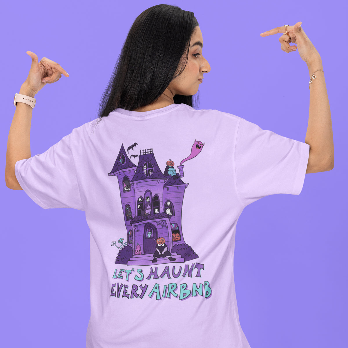 Infestiamo gli airbnb - t-shirt unisex con stampa sul retro