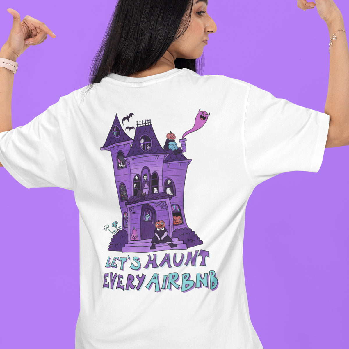 Infestiamo gli airbnb - t-shirt unisex con stampa sul retro
