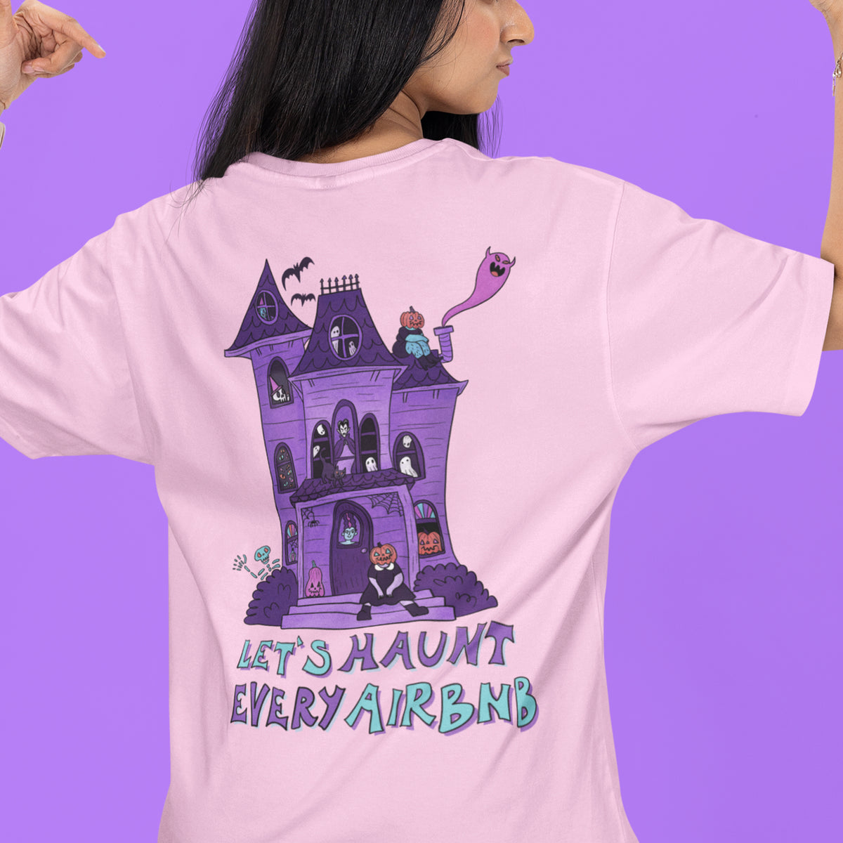 Infestiamo gli airbnb - t-shirt unisex con stampa sul retro