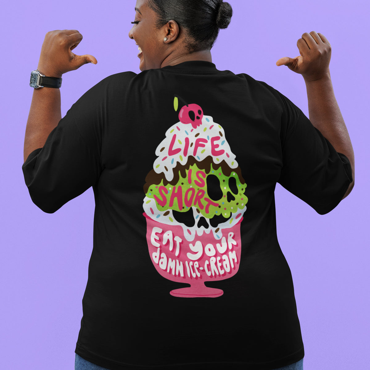 La vita è breve - t-shirt unisex con stampa sul retro
