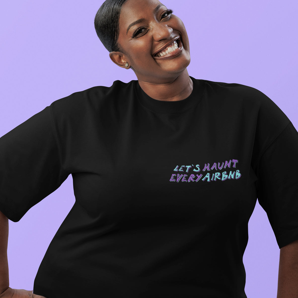 Infestiamo gli airbnb - t-shirt unisex con stampa sul retro