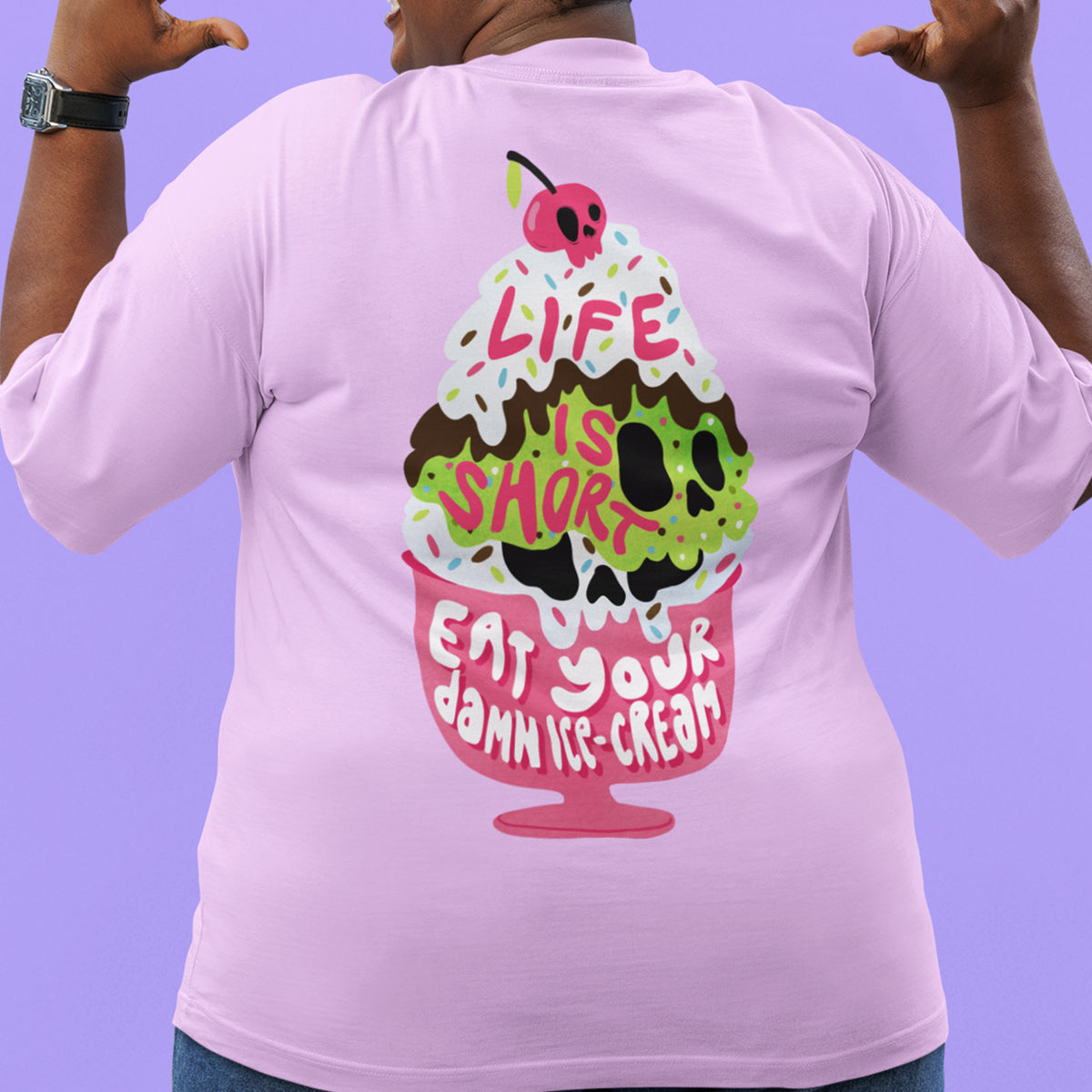La vita è breve - t-shirt unisex con stampa sul retro