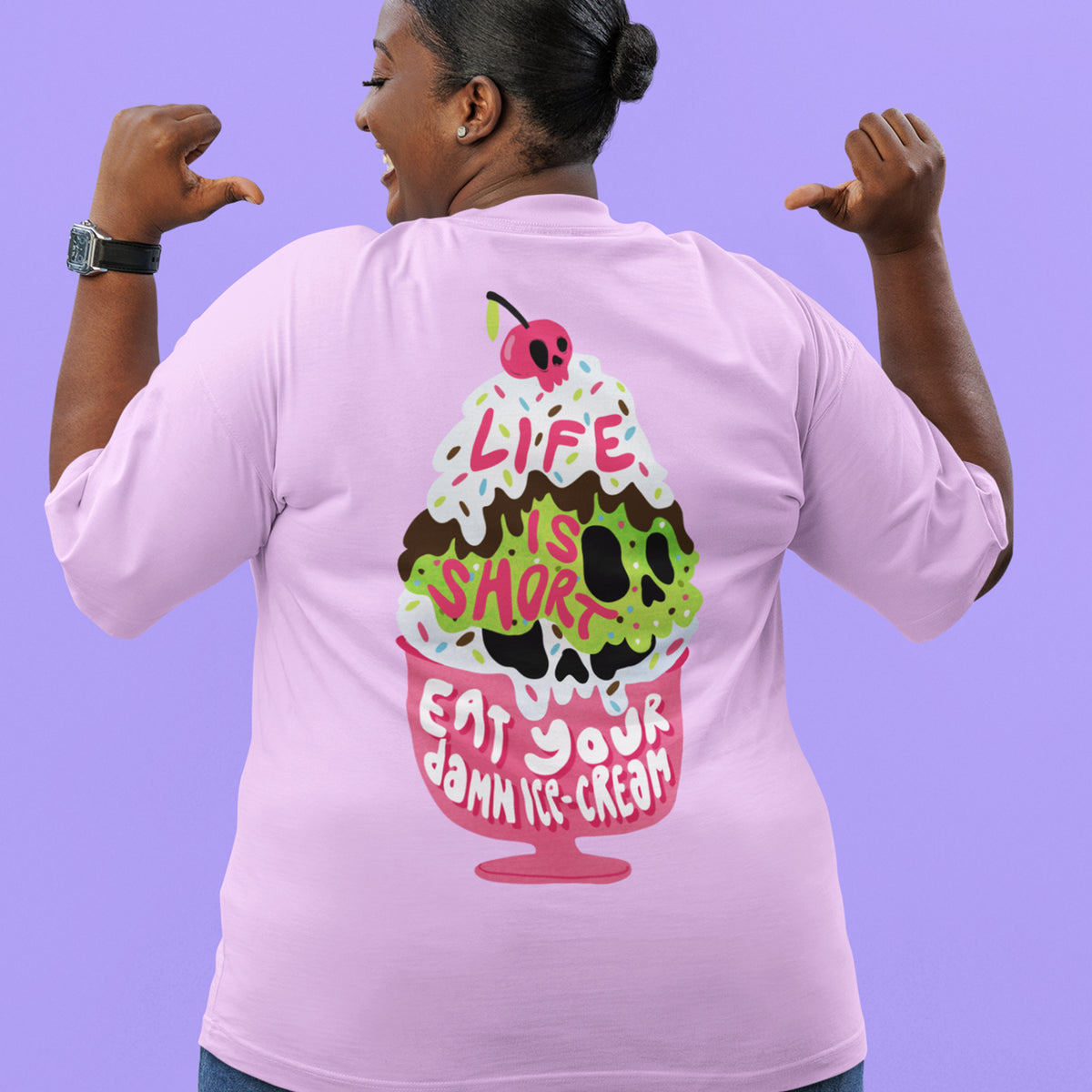 La vita è breve - t-shirt unisex con stampa sul retro