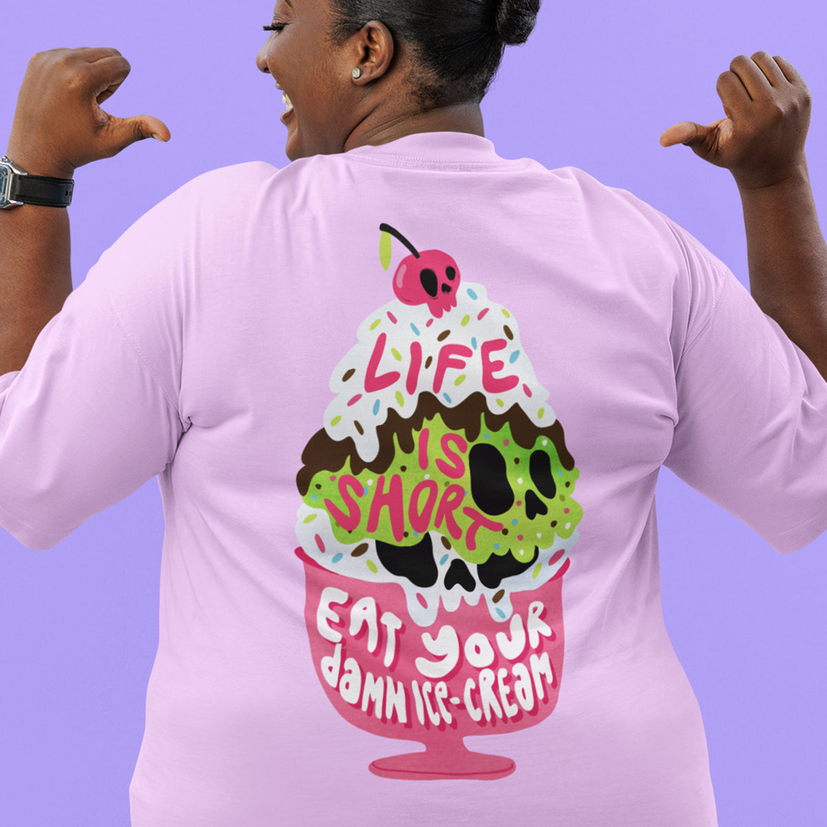 La vita è breve - t-shirt unisex con stampa sul retro