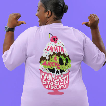 La vita è breve - t-shirt unisex con stampa sul retro
