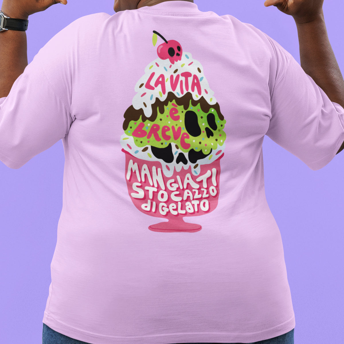La vita è breve - t-shirt unisex con stampa sul retro