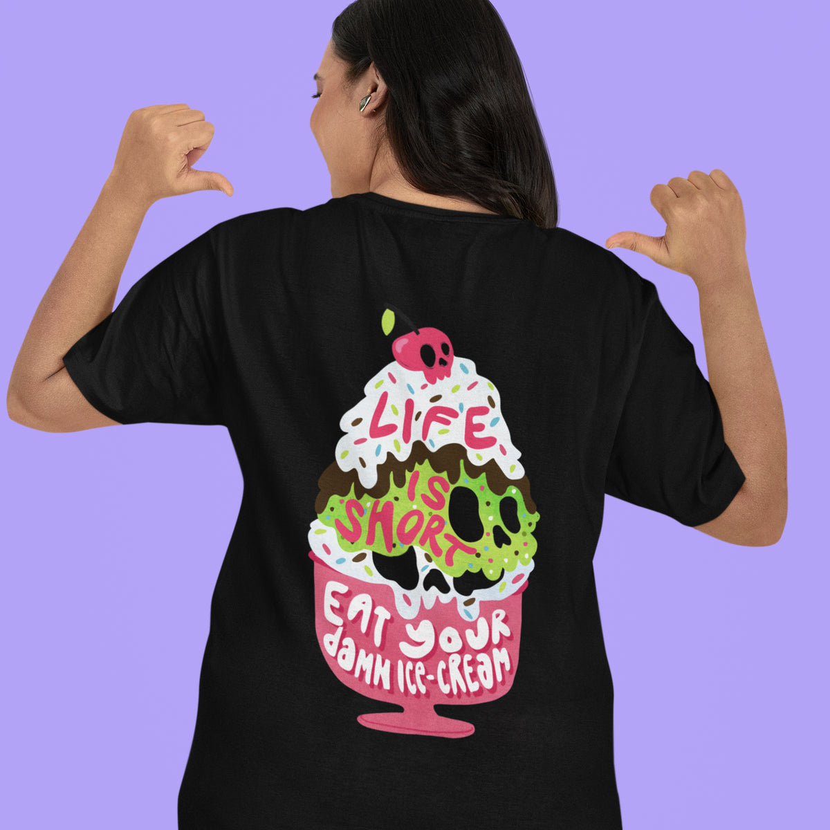 La vita è breve - t-shirt unisex con stampa sul retro