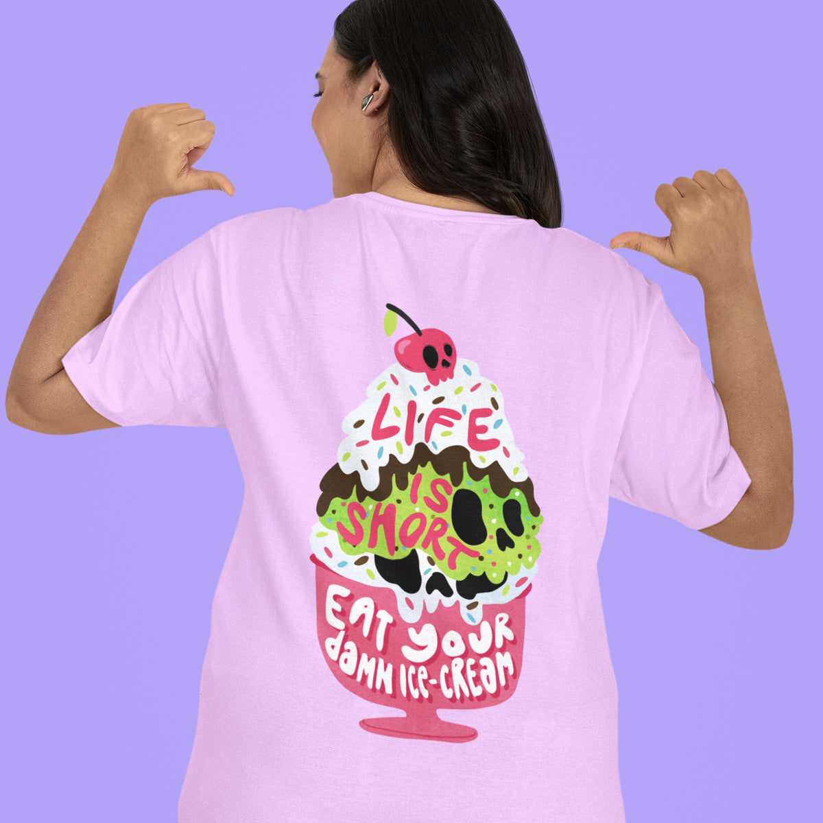 La vita è breve - t-shirt unisex con stampa sul retro