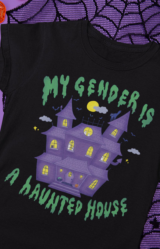 My gender is a haunted house - T-shirt unisex bio