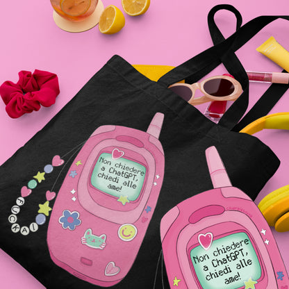 Non chiedere a chatGPT, chiedi alle ame - Tote bag in cotone biologico