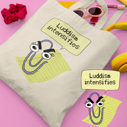 Mi sale il luddismo - Tote bag in cotone biologico