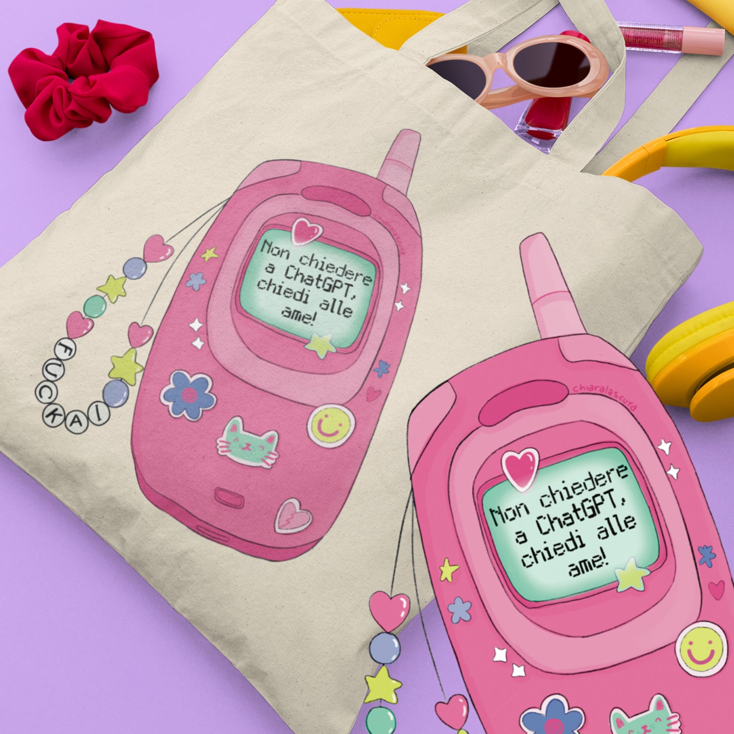 Non chiedere a chatGPT, chiedi alle ame - Tote bag in cotone biologico