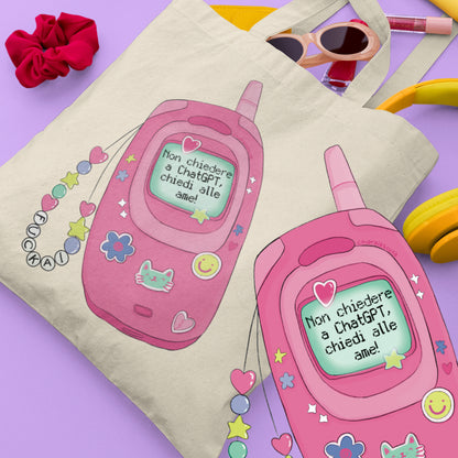 Non chiedere a chatGPT, chiedi alle ame - Tote bag in cotone biologico