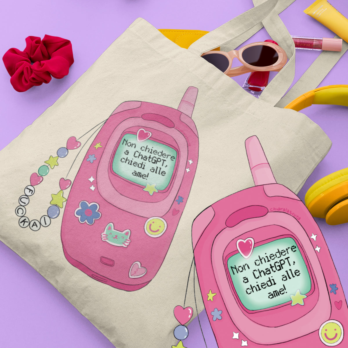 Non chiedere a chatGPT, chiedi alle ame - Tote bag in cotone biologico