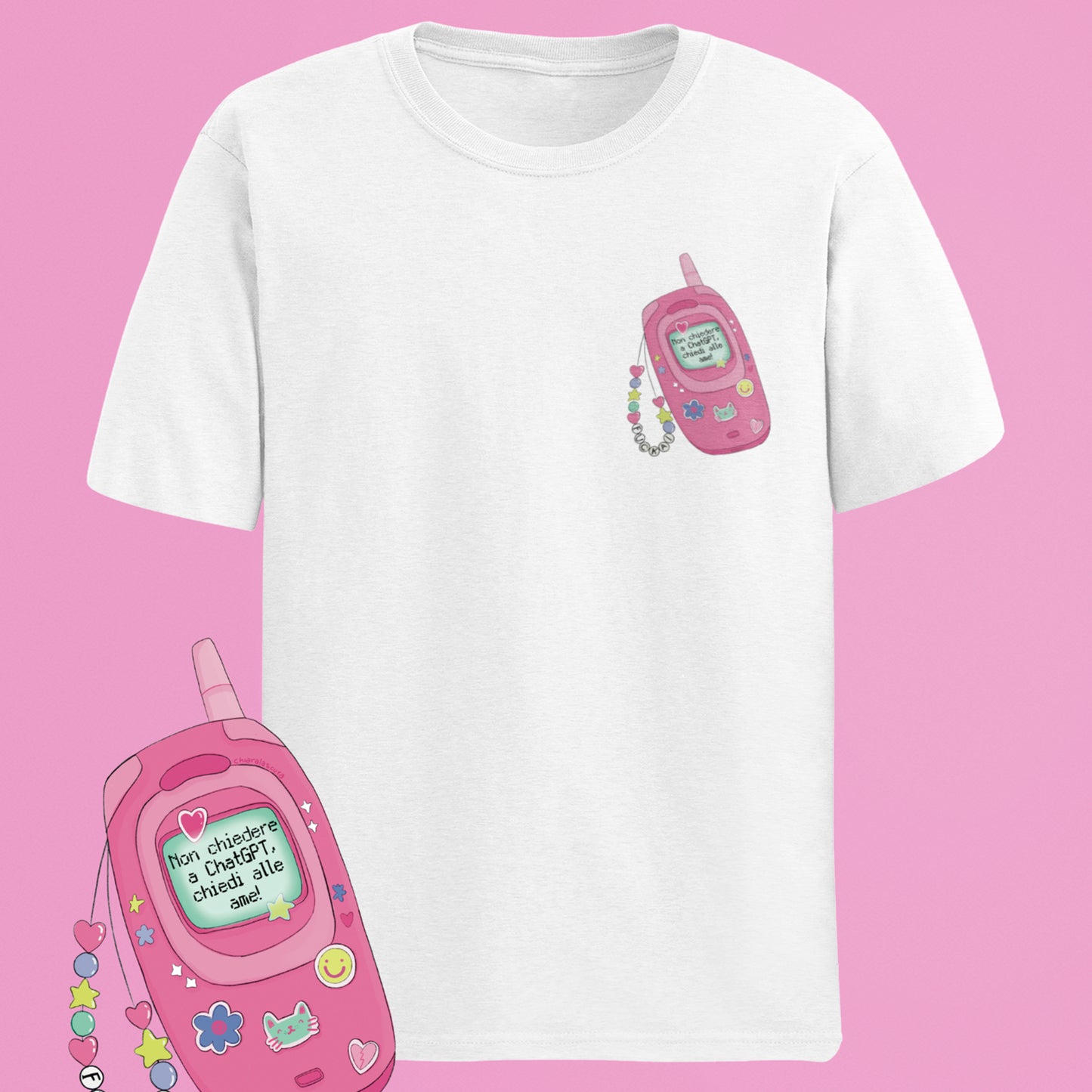 Non chiedere a ChatGPT chiedi alle ame - T-shirt unisex in cotone biologico
