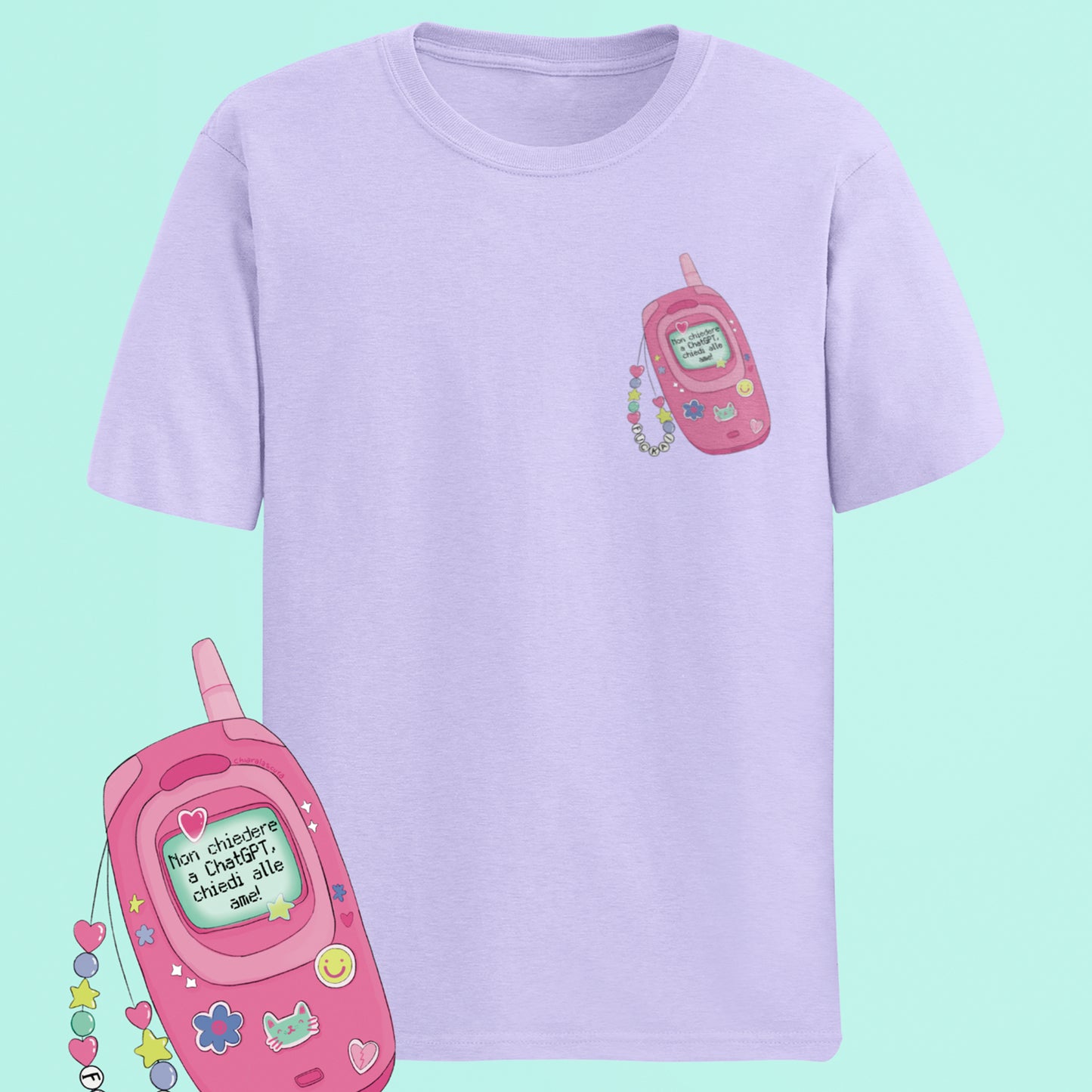 Non chiedere a ChatGPT chiedi alle ame - T-shirt unisex in cotone biologico