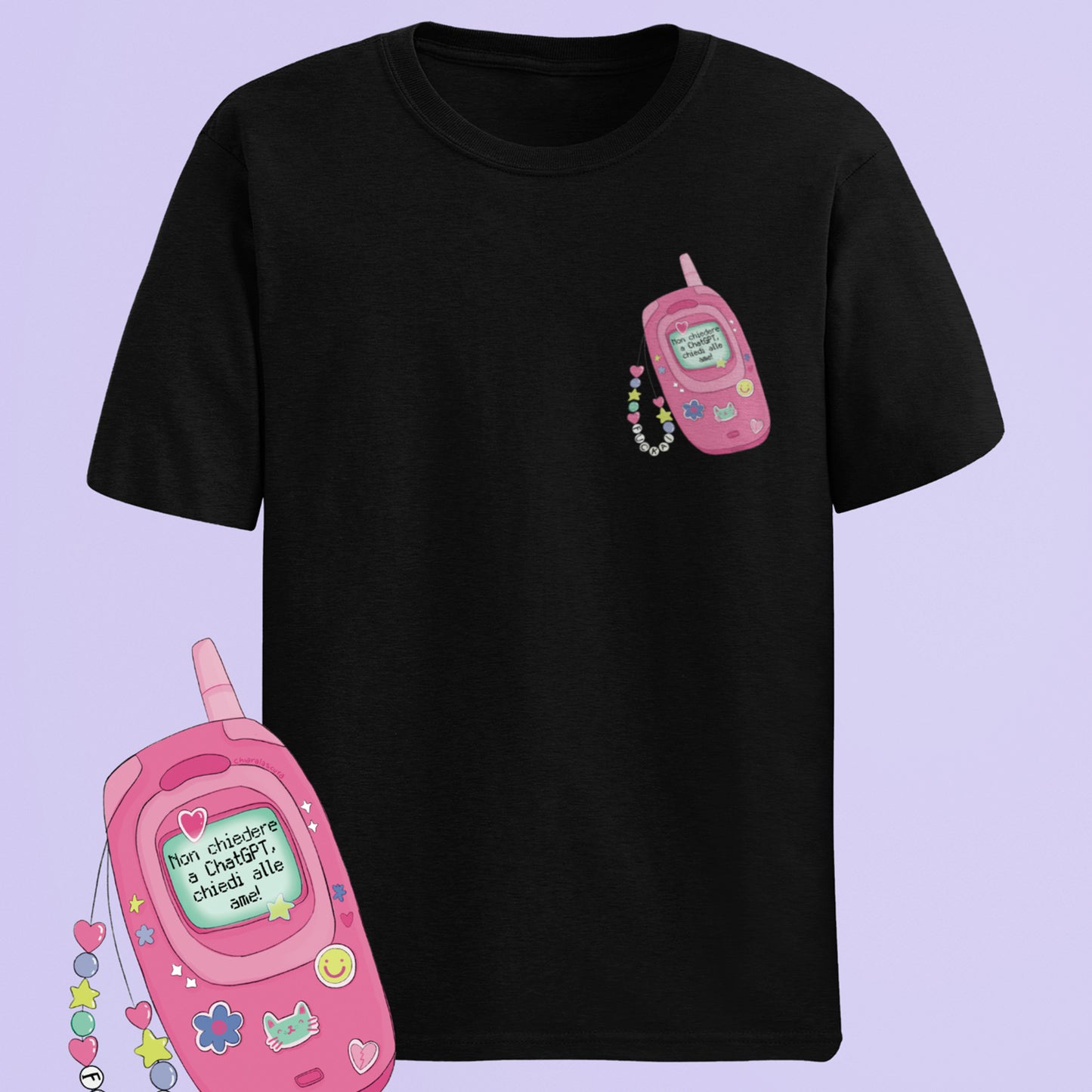 Non chiedere a ChatGPT chiedi alle ame - T-shirt unisex in cotone biologico
