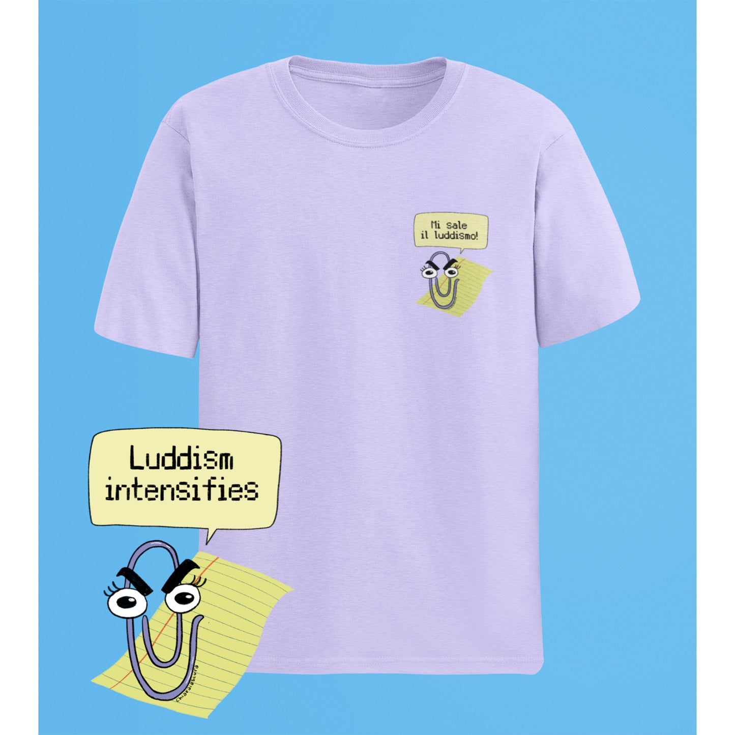 Mi sale il luddismo - T-shirt unisex in cotone biologico