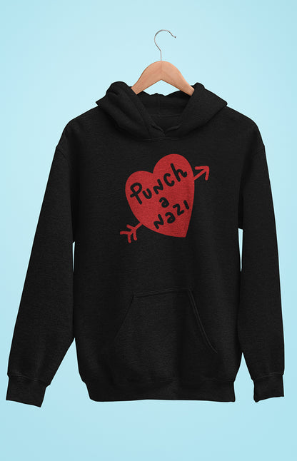 Unisex hooded sweatshirt - Punch a nazi