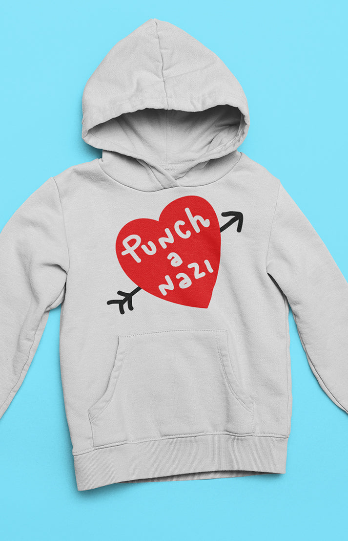 Unisex hooded sweatshirt - Punch a nazi