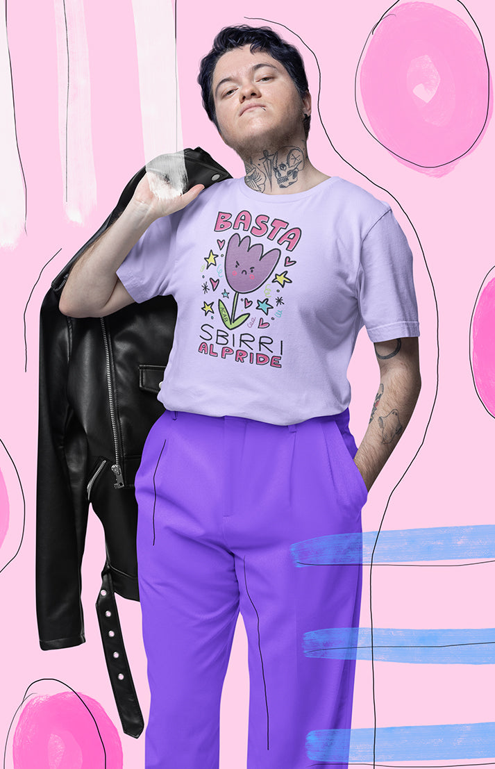Basta sbirri al Pride - T-shirt unisex in cotone biologico - Collezione Pride