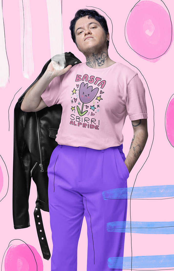 Basta sbirri al Pride - T-shirt unisex in cotone biologico - Collezione Pride