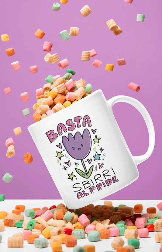 Tazza in ceramica - Basta sbirri al pride - Collezione Pride