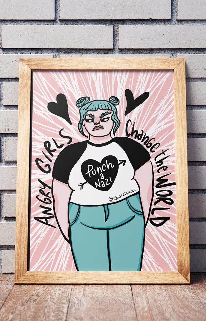 Art print - Angry girls change the world