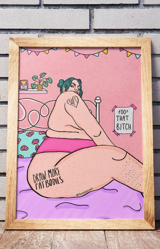 Art print - Draw more fat bodies