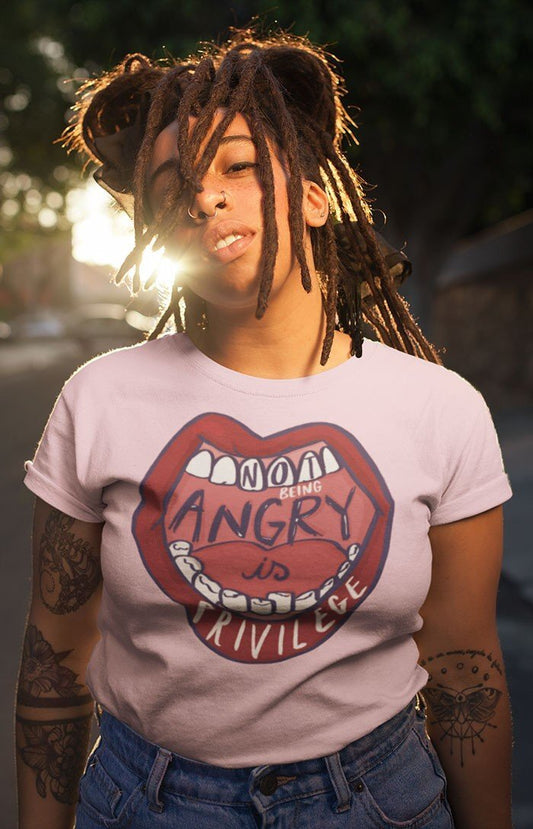 Not being angry is privilege - T-shirt unisex in cotone biologico