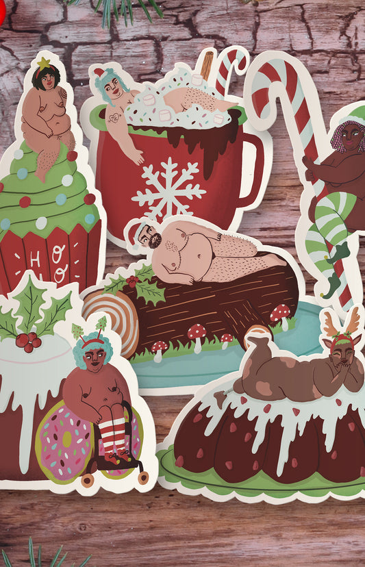Antidiet Christmas - stickers