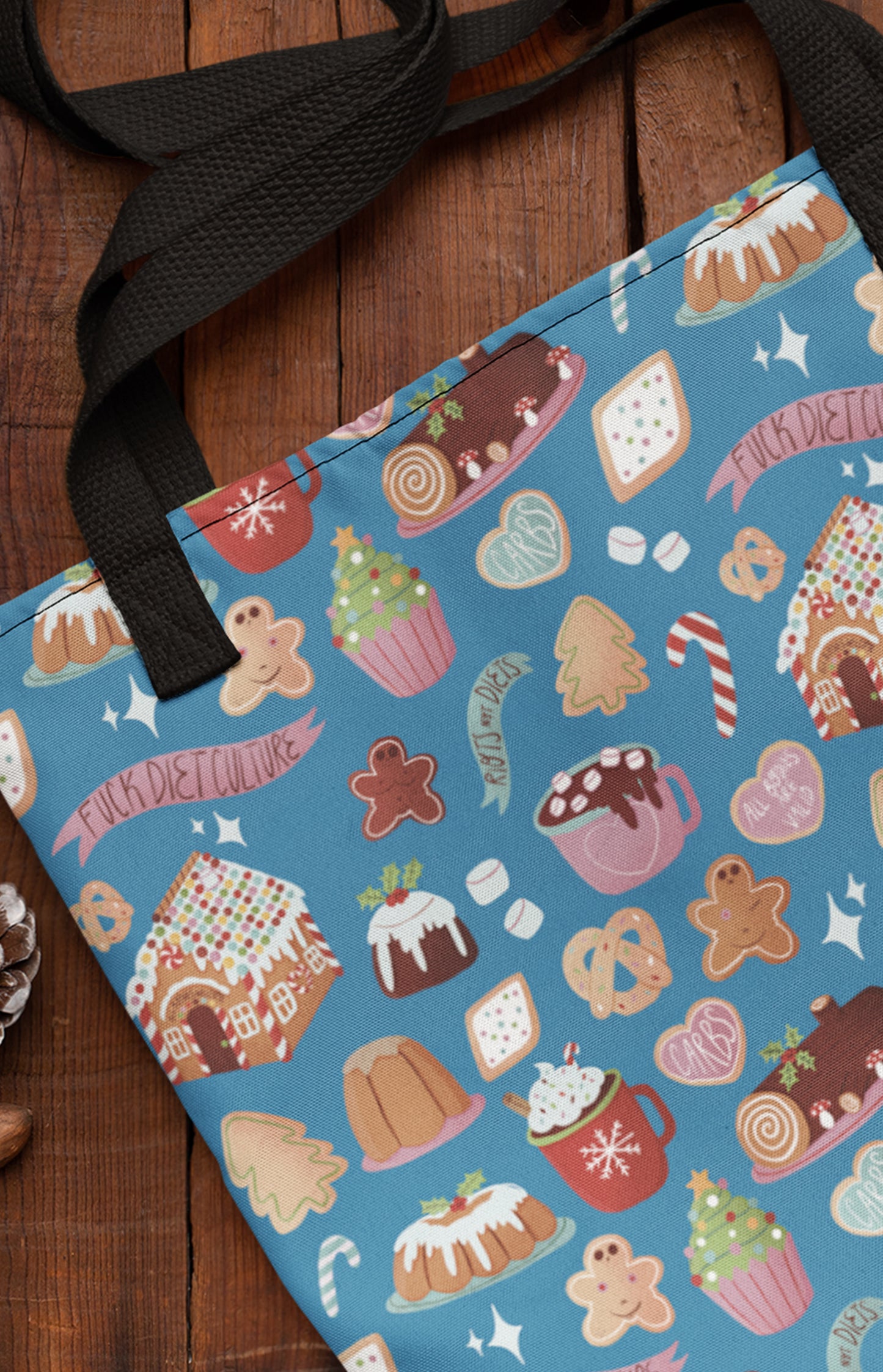 Tote bag con stampa all over - Antidiet Christmas