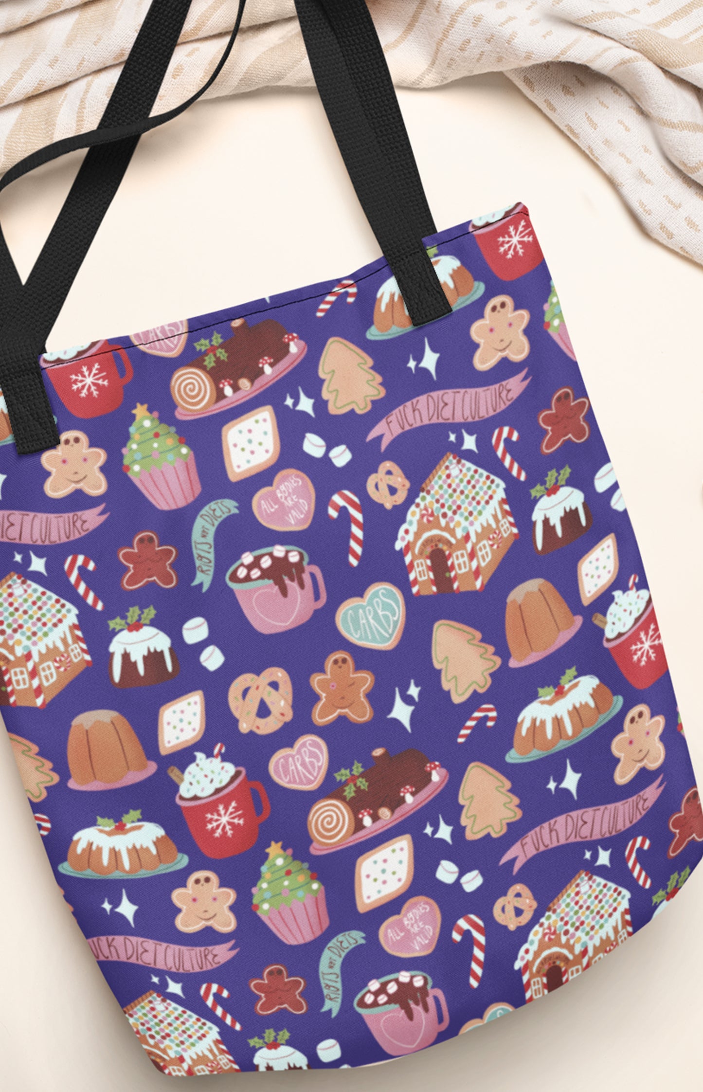 Tote bag con stampa all over - Antidiet Christmas