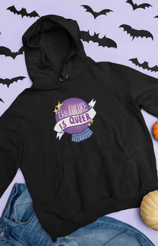 Unisex organic hooded sweatshirt - the future is queer