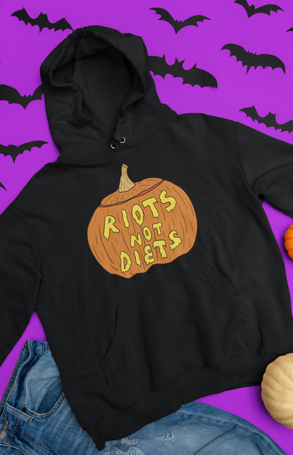 Unisex hooded sweatshirt - Riots not diets