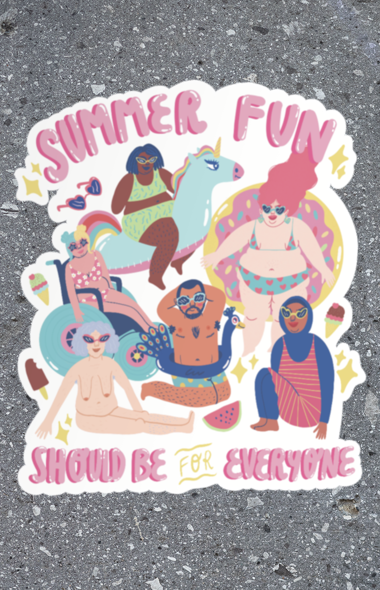 Summer fun - sticker