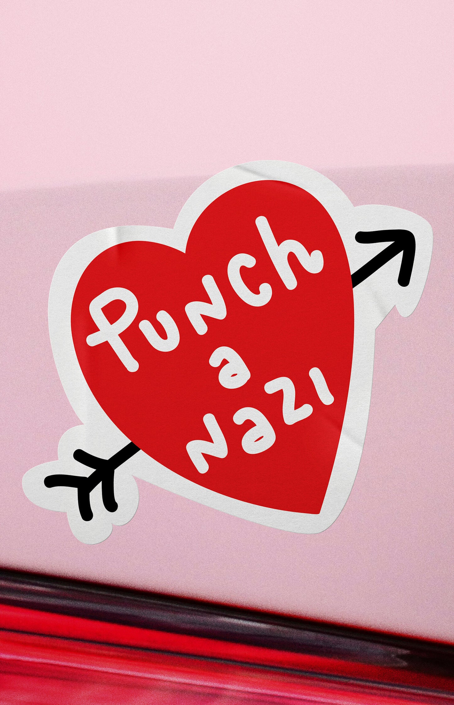 Punch a nazi - sticker